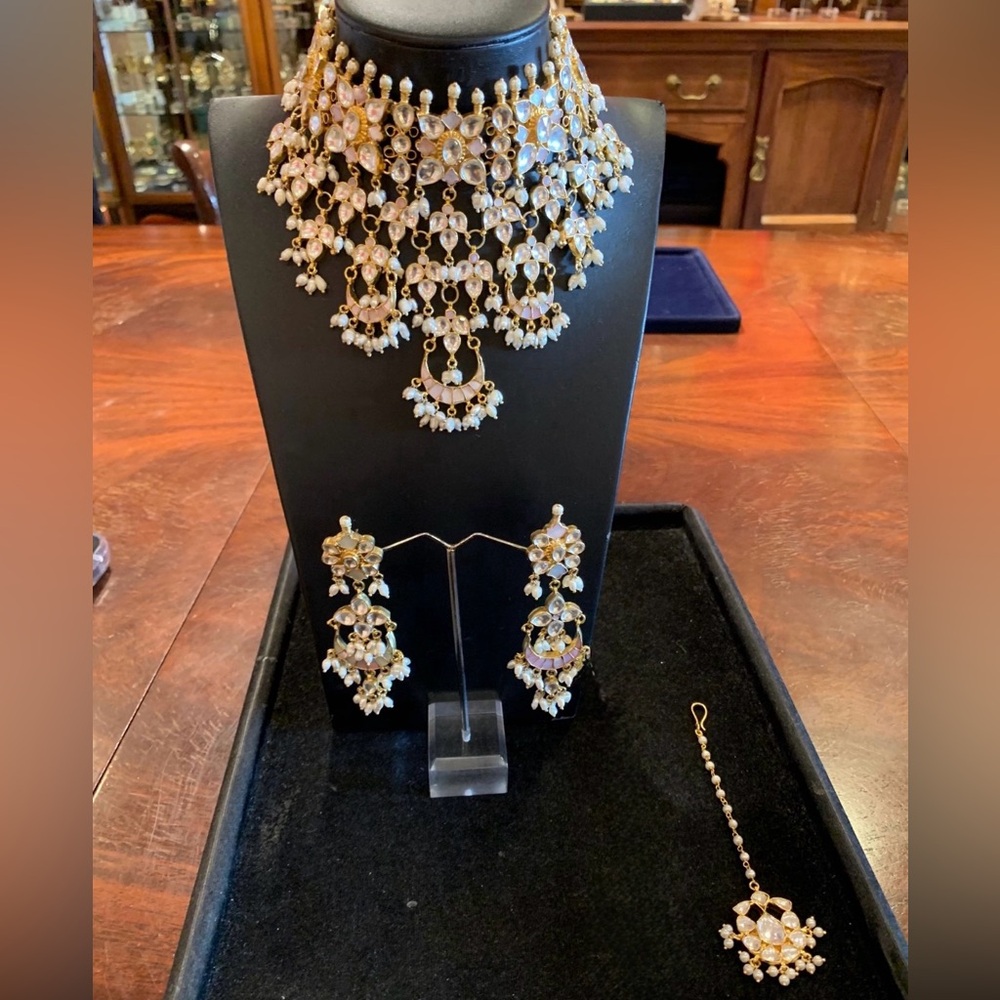 Indian Bridal Jewelry Set - Red Dot Jewels Chandni Set